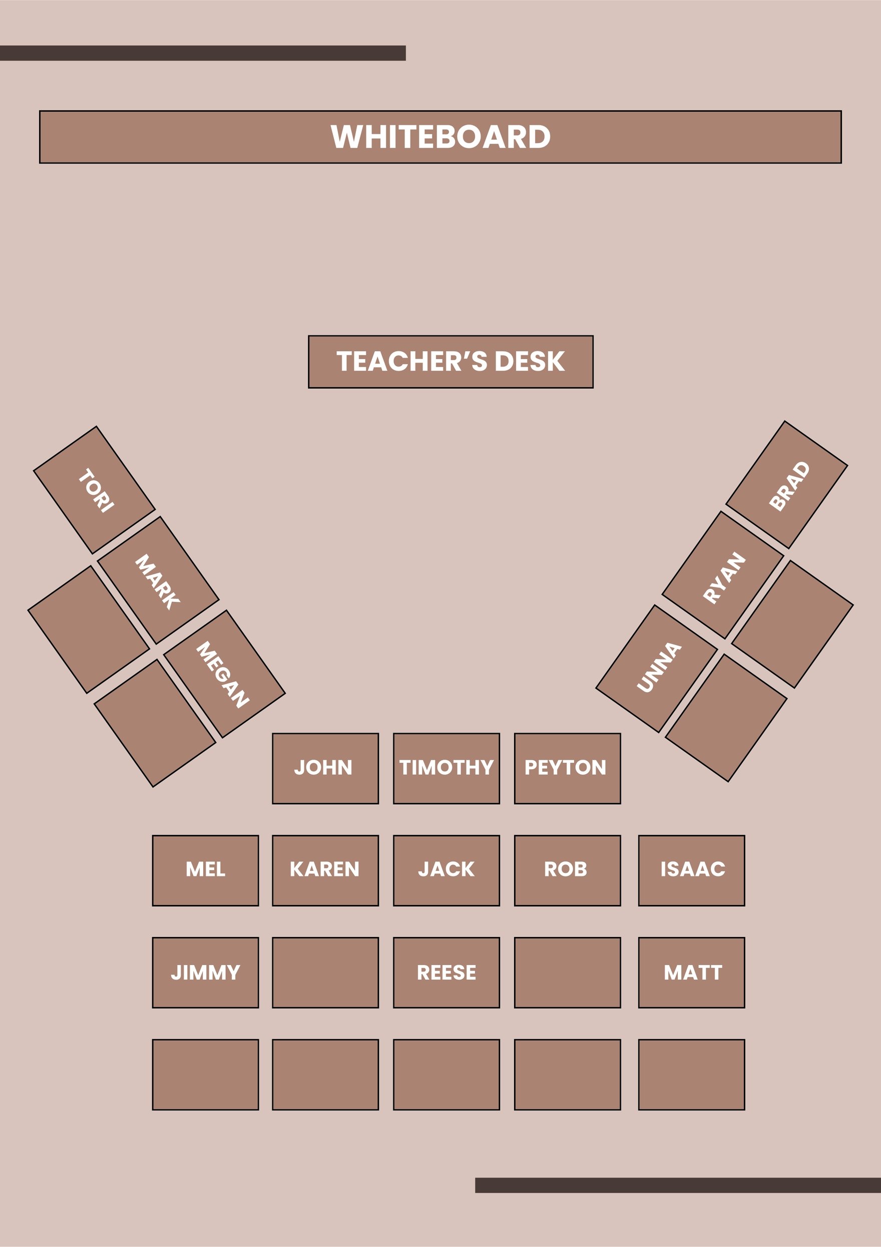 University Classroom Seating Chart