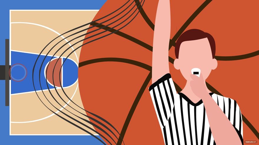 Free Referee Basketball Background in Illustrator, EPS, SVG, JPG, PNG