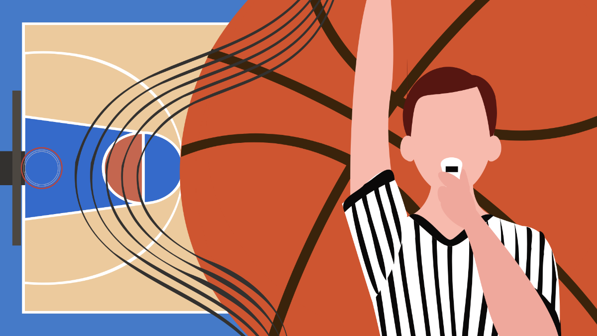 Referee Basketball Background Template