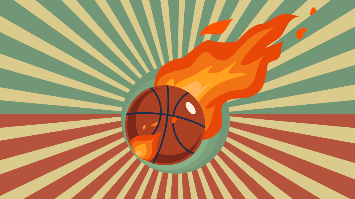 Vintage Basketball Background Template