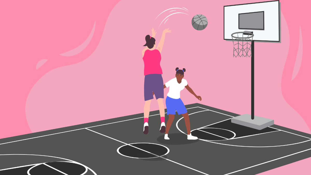 Women Basketball Background Template