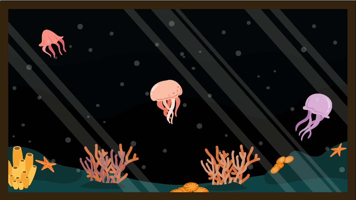 Black Aquarium Background Template