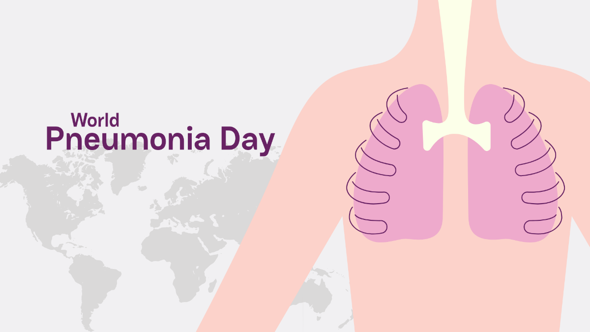 World Pneumonia Day Vector Background Template