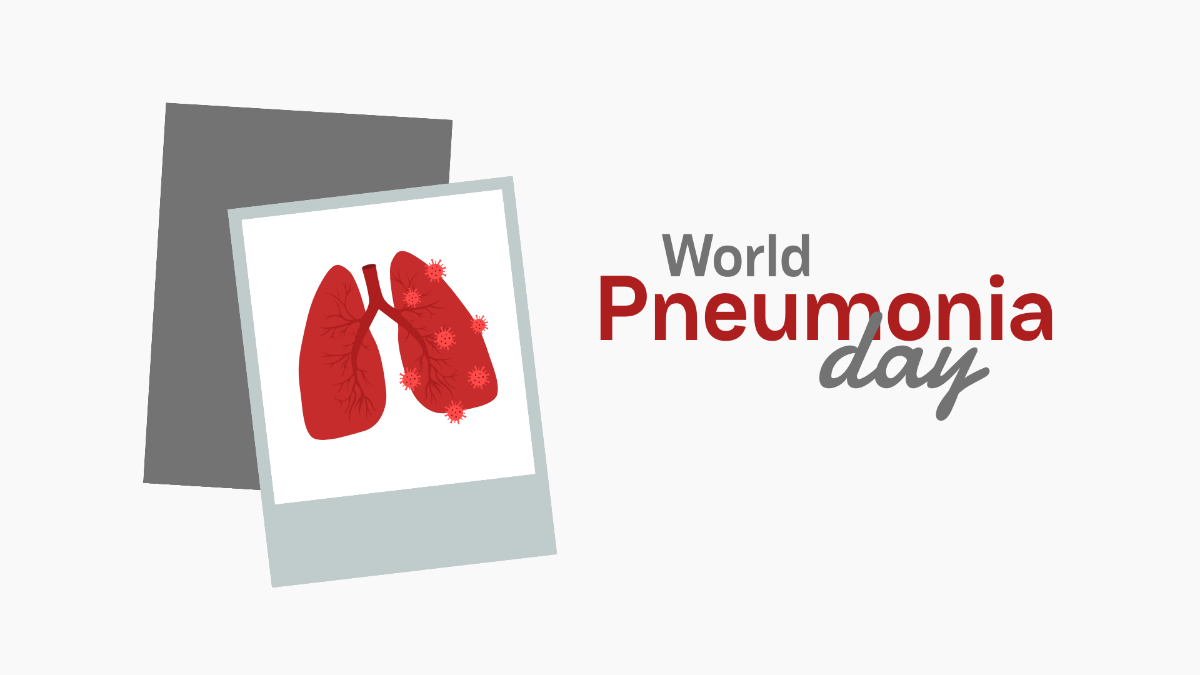 World Pneumonia Day Photo Background Template