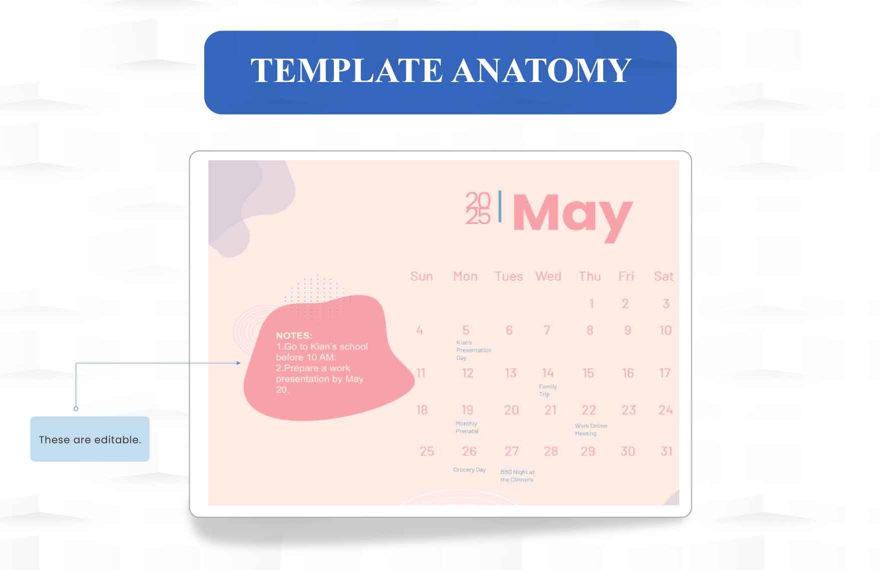 Colorful May 2025 Calendar