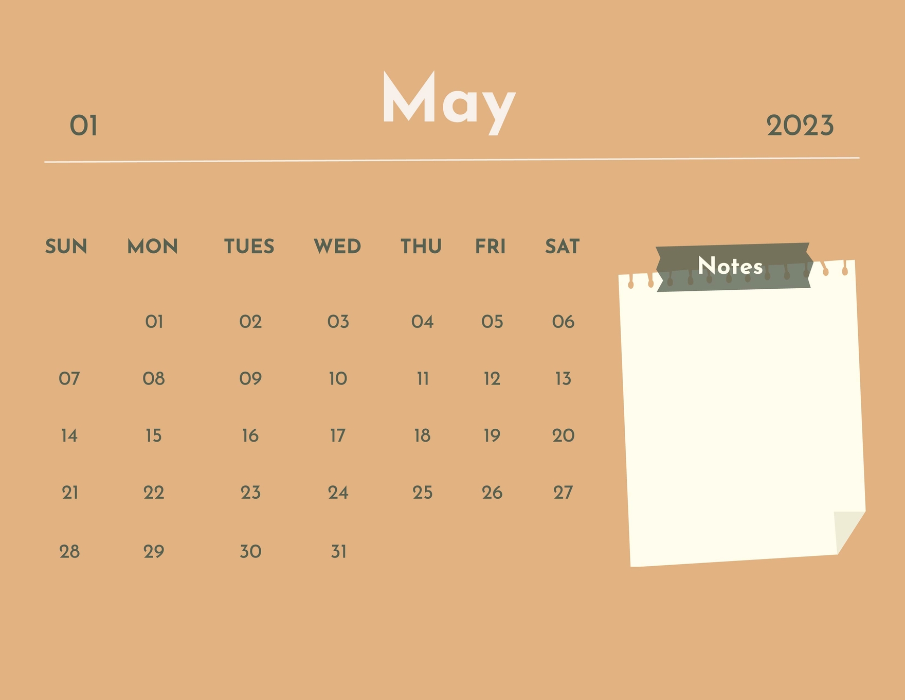 Free Printable May 2023 Calendar Template Download In Word Google 