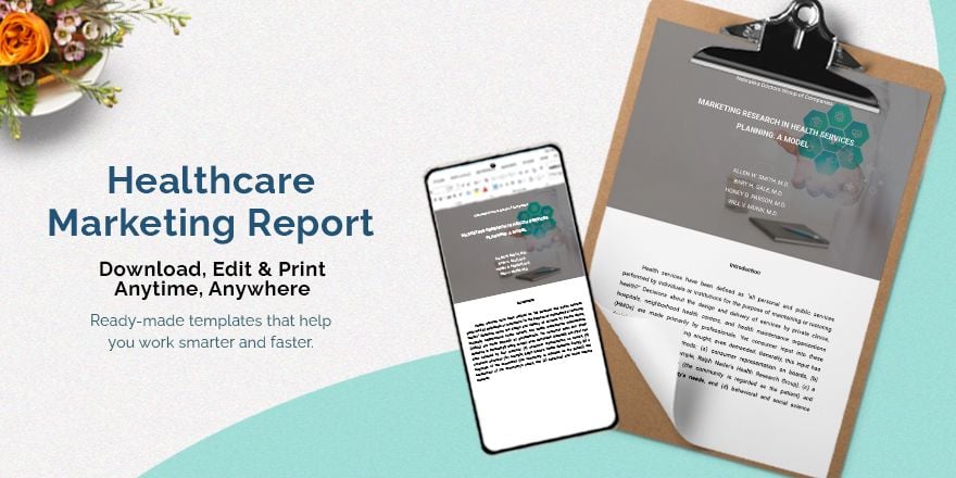 Healthcare Marketing Report Template