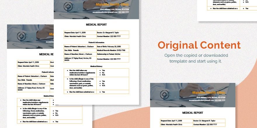 Medical Summary Report Template