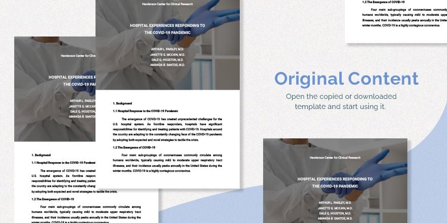 Online Medical Report Template