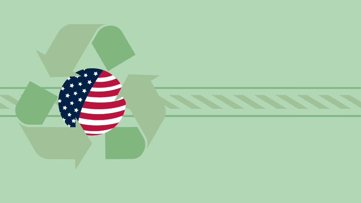 America Recycles Day Cartoon Background Template