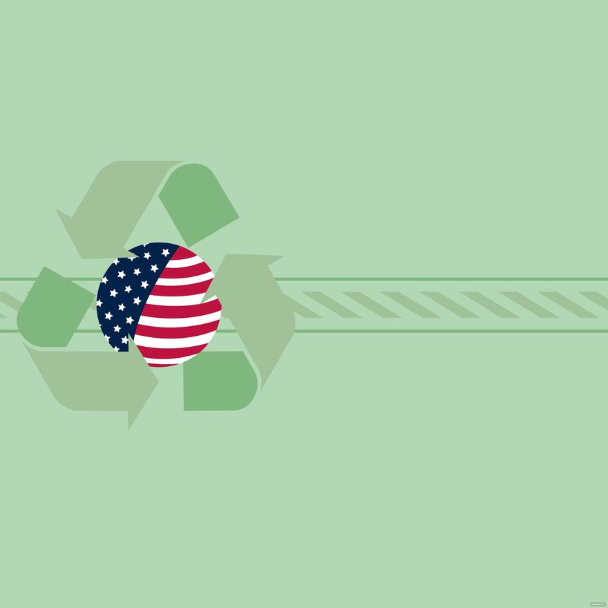 America Recycles Day Cartoon Background in PDF, Illustrator, PSD, EPS, SVG, JPG, PNG