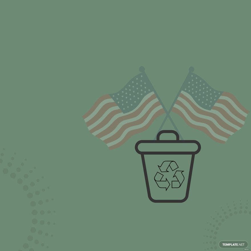 Free America Recycles Day Drawing Background in PDF, Illustrator, PSD, EPS, SVG, JPG, PNG