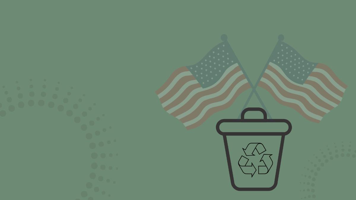 America Recycles Day Drawing Background Template