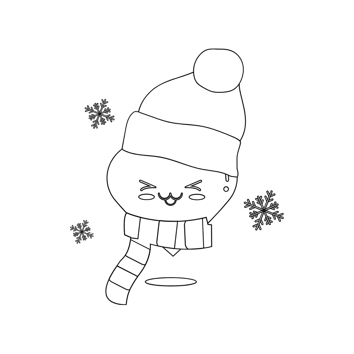 Cute Christmas Drawing Template