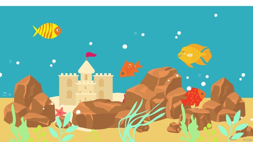 Free 3D Rock Background Aquarium in Illustrator, EPS, SVG, JPG, PNG