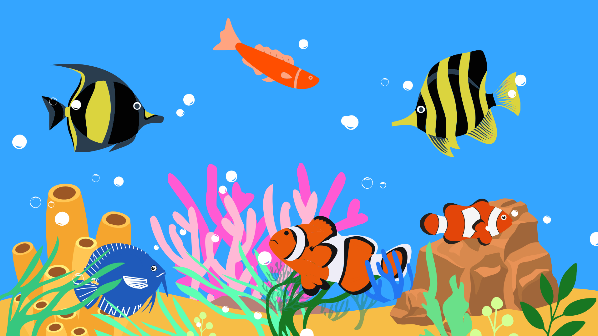 Free Adhesive Aquarium Background Template