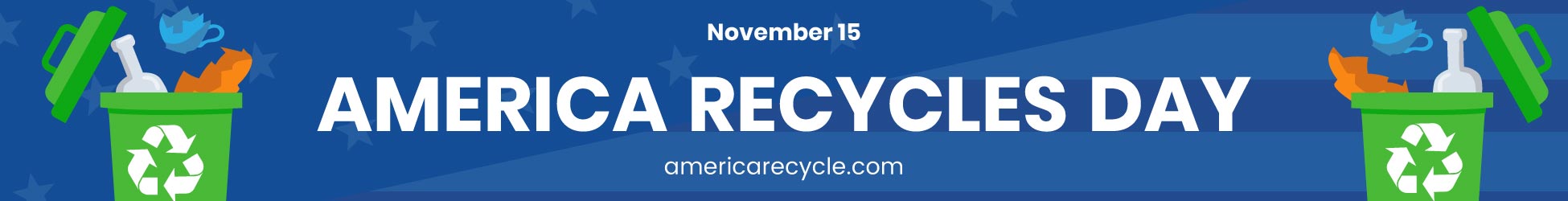 America Recycles Day Website Banner in Illustrator, PSD, EPS, SVG, JPG, PNG