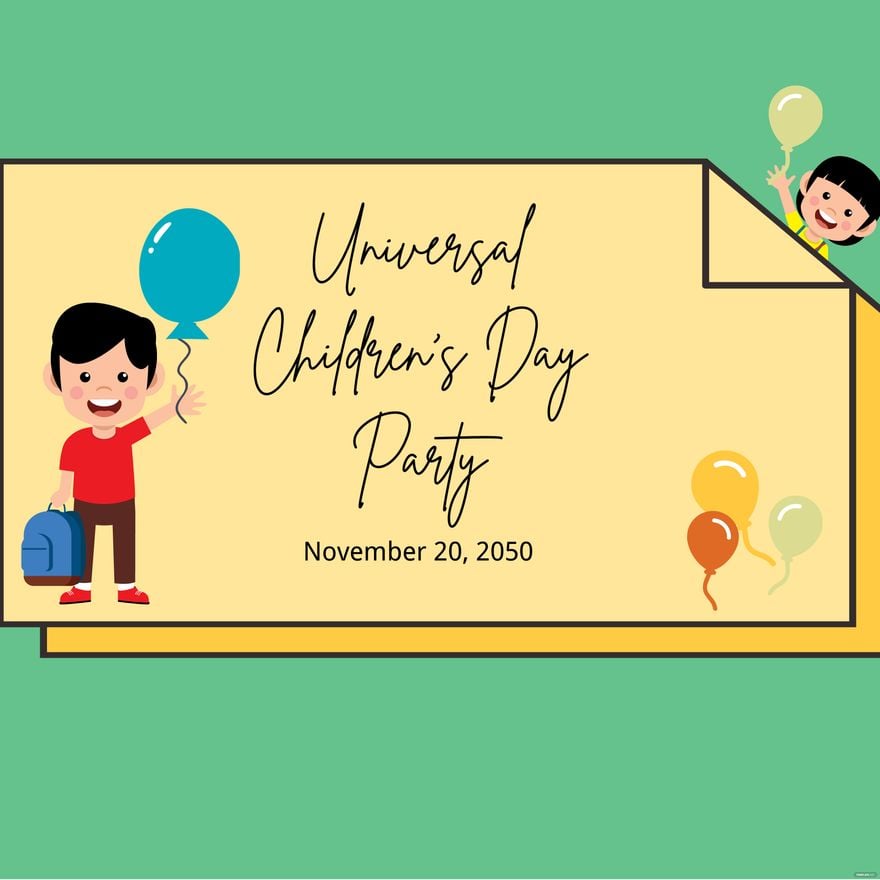 Free Universal Children’s Day Invitation Background
