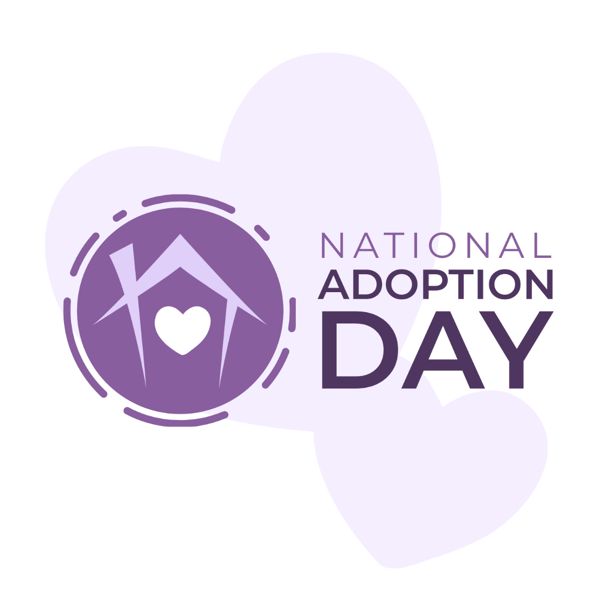 Happy National Adoption Day Vector Template