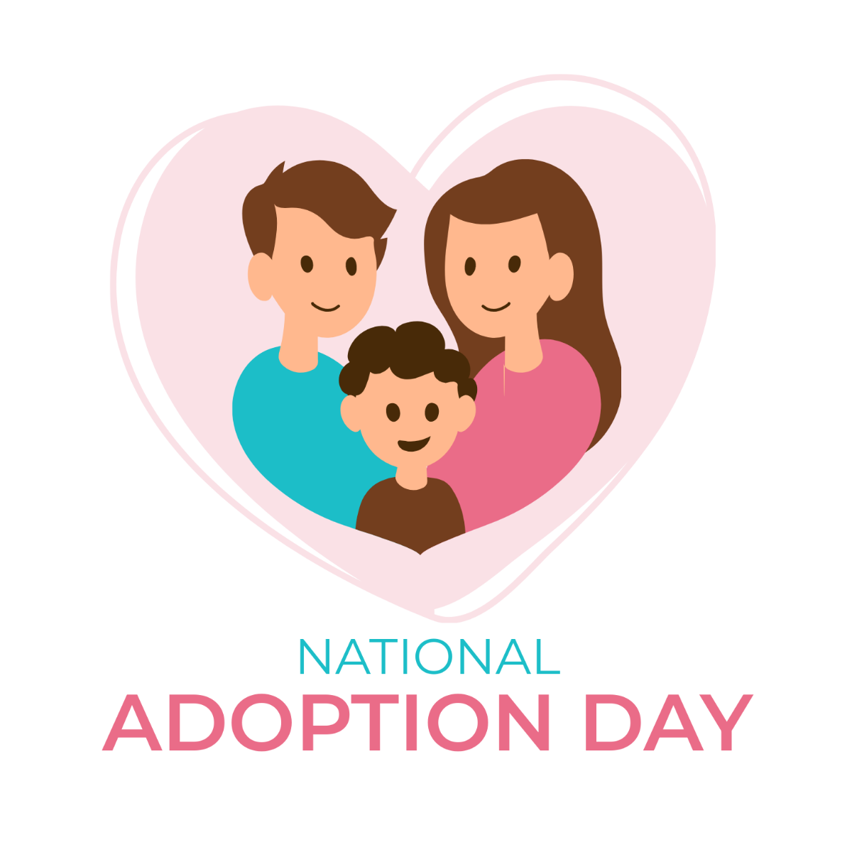 National Adoption Day Illustration Template
