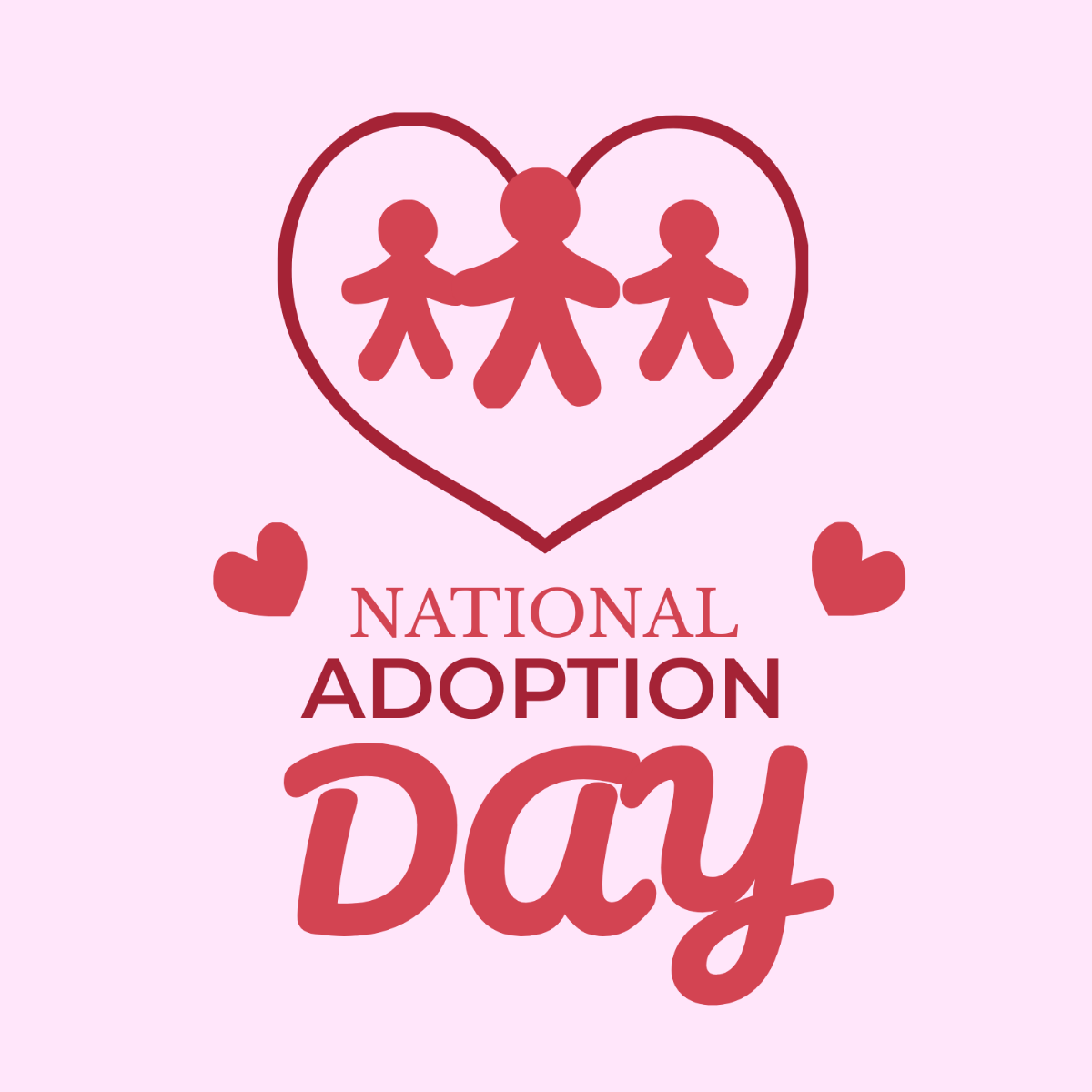 National Adoption Day Clipart Vector Template