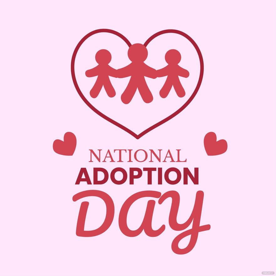 National Adoption Day Clipart Vector
