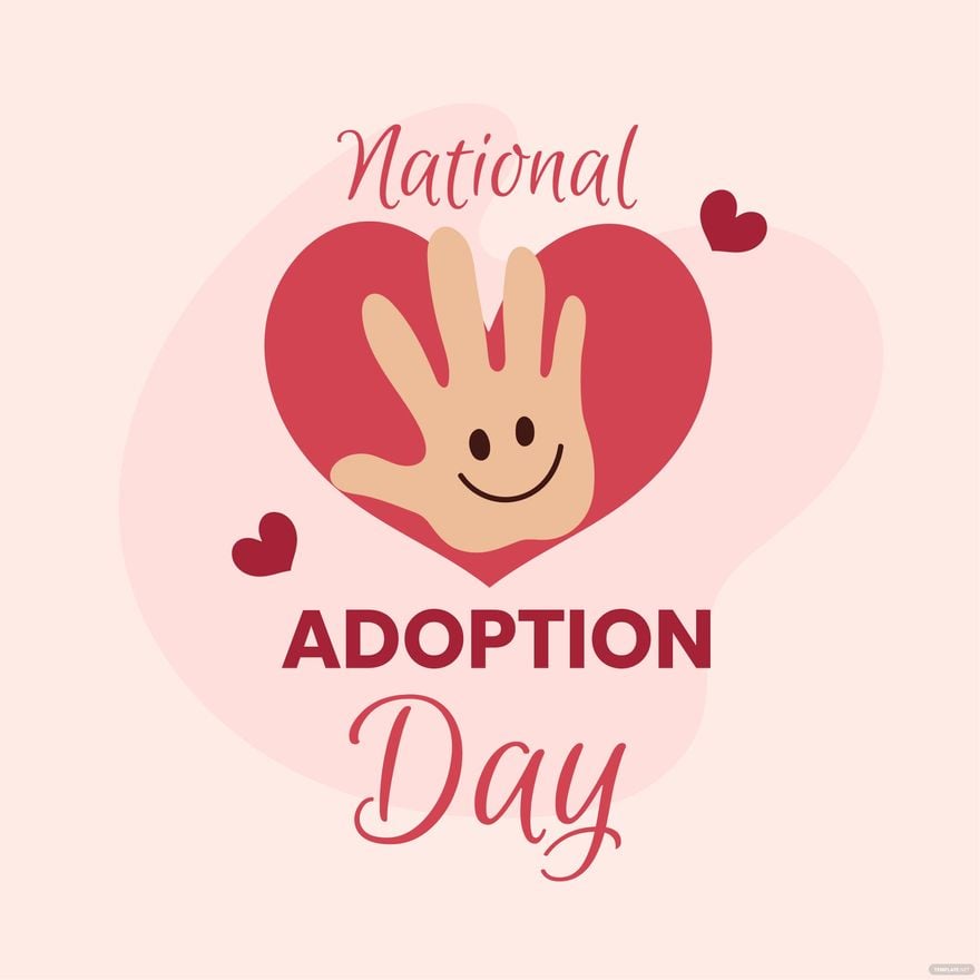National Adoption Day Cartoon Vector