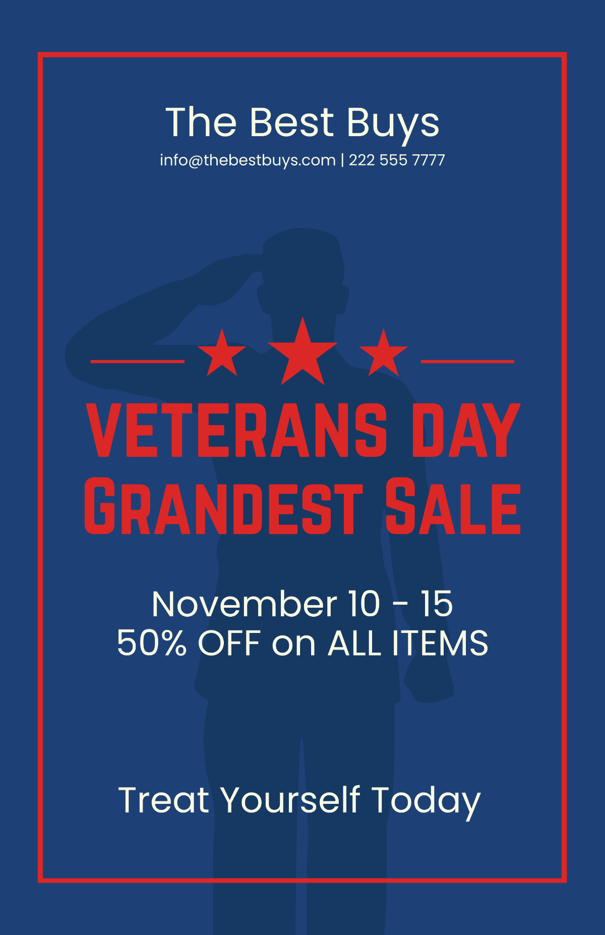 Veterans Day Advertisement Poster Template