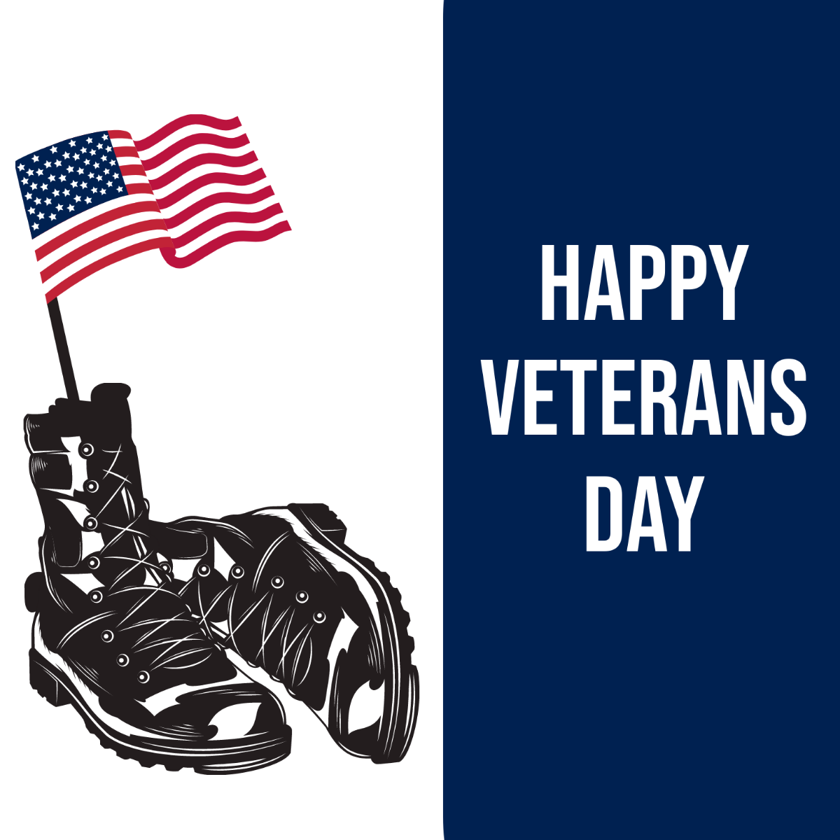 Happy Veterans Day Illustration Template