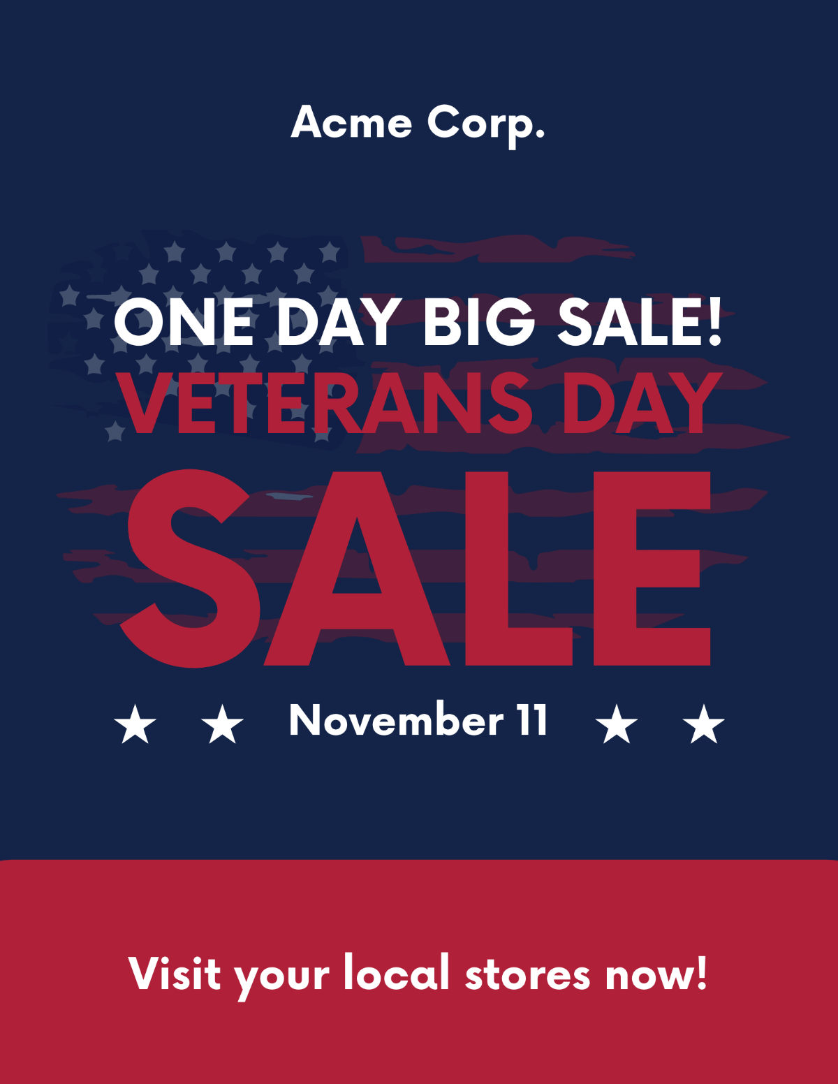 Veterans Day Advertising Flyer Template