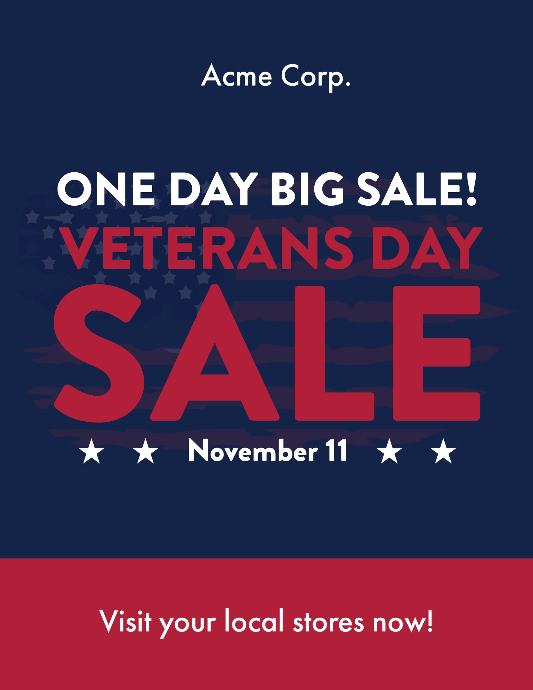 Veterans Day Advertising Flyer