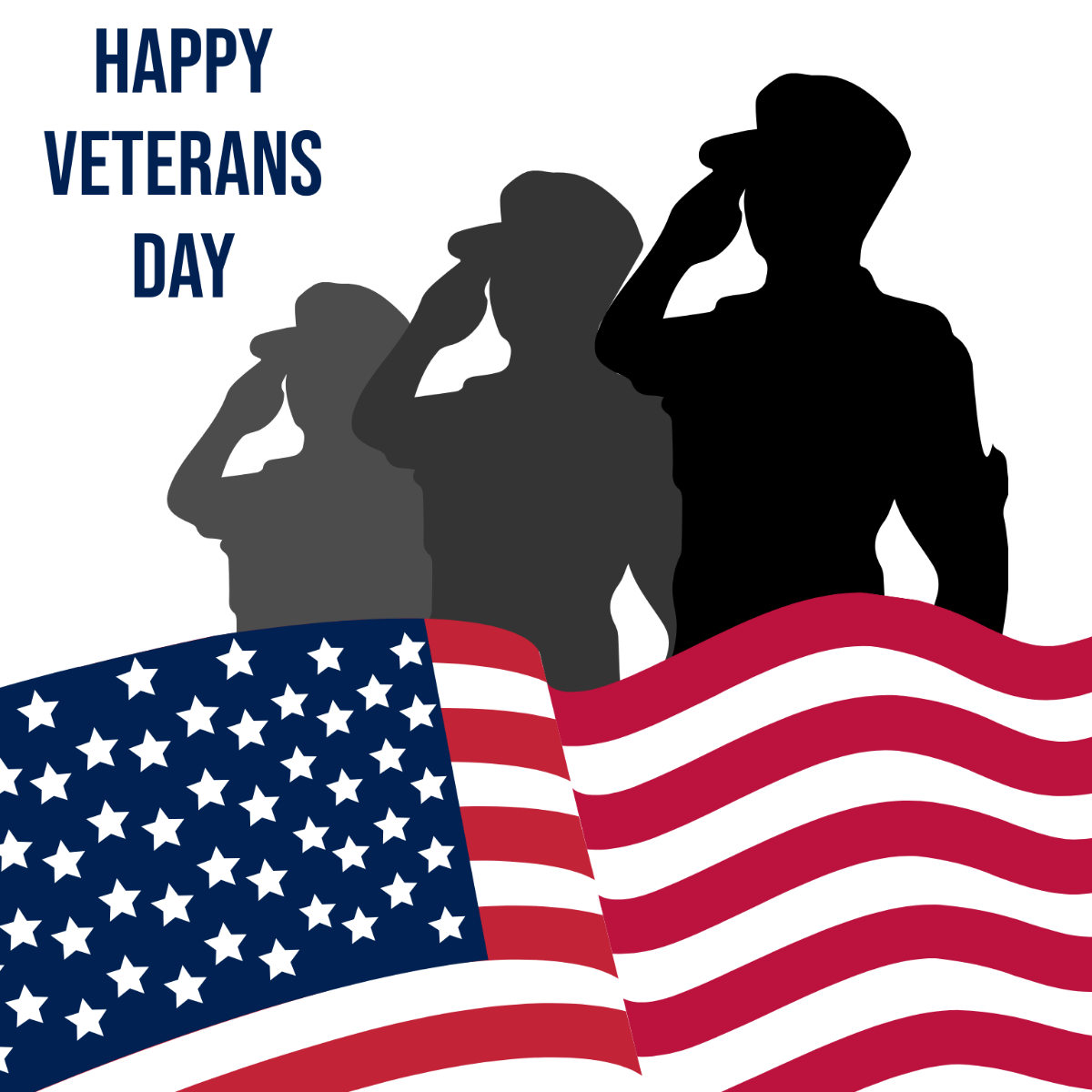 Happy Veterans Day Vector Template
