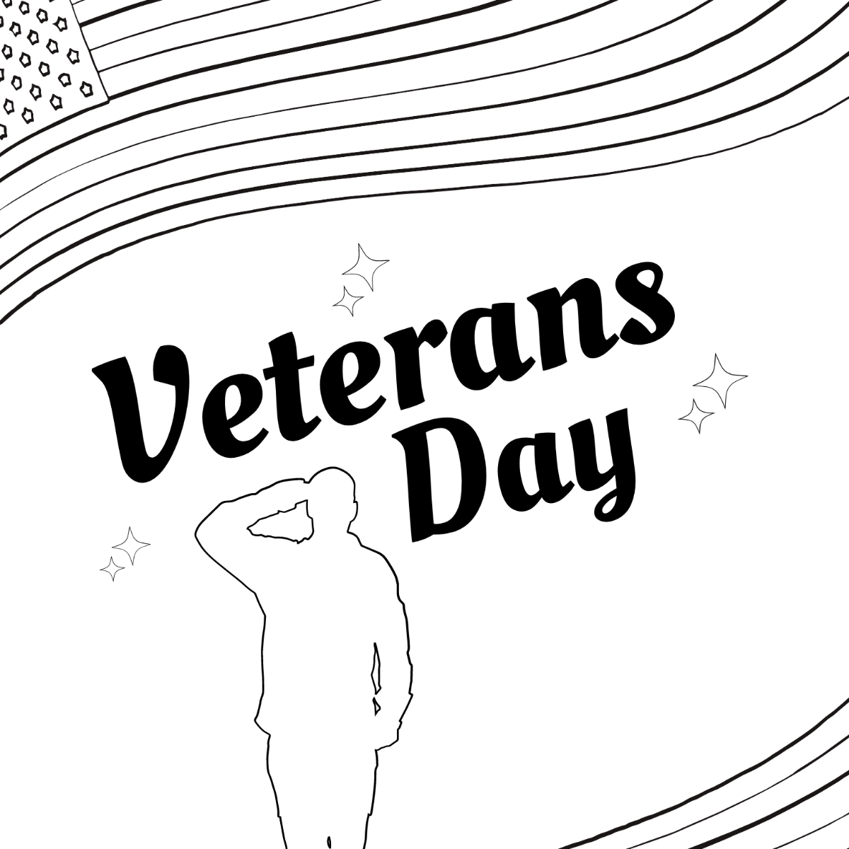 Beautiful Veterans Day Drawing Template