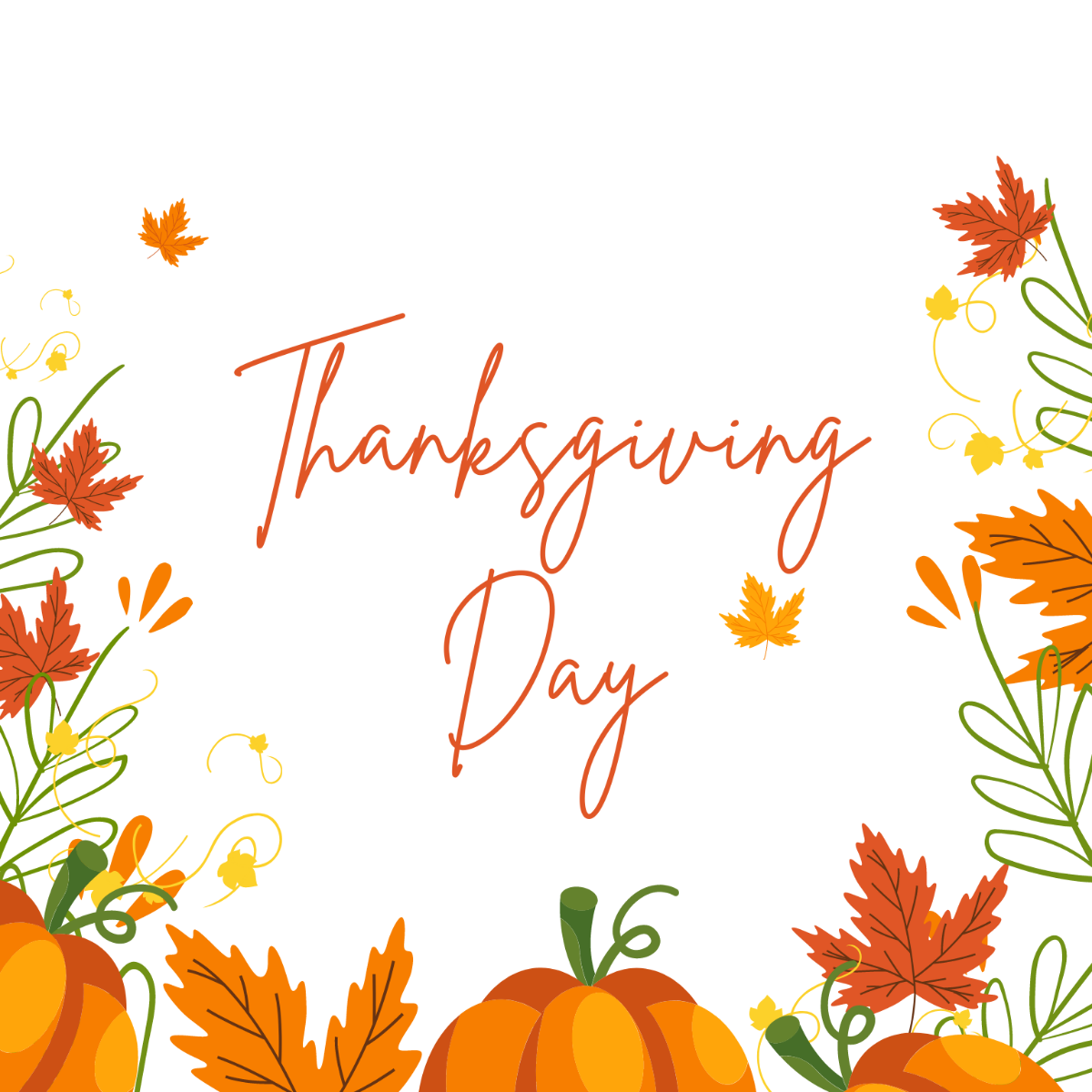 Thanksgiving Day Clipart Template