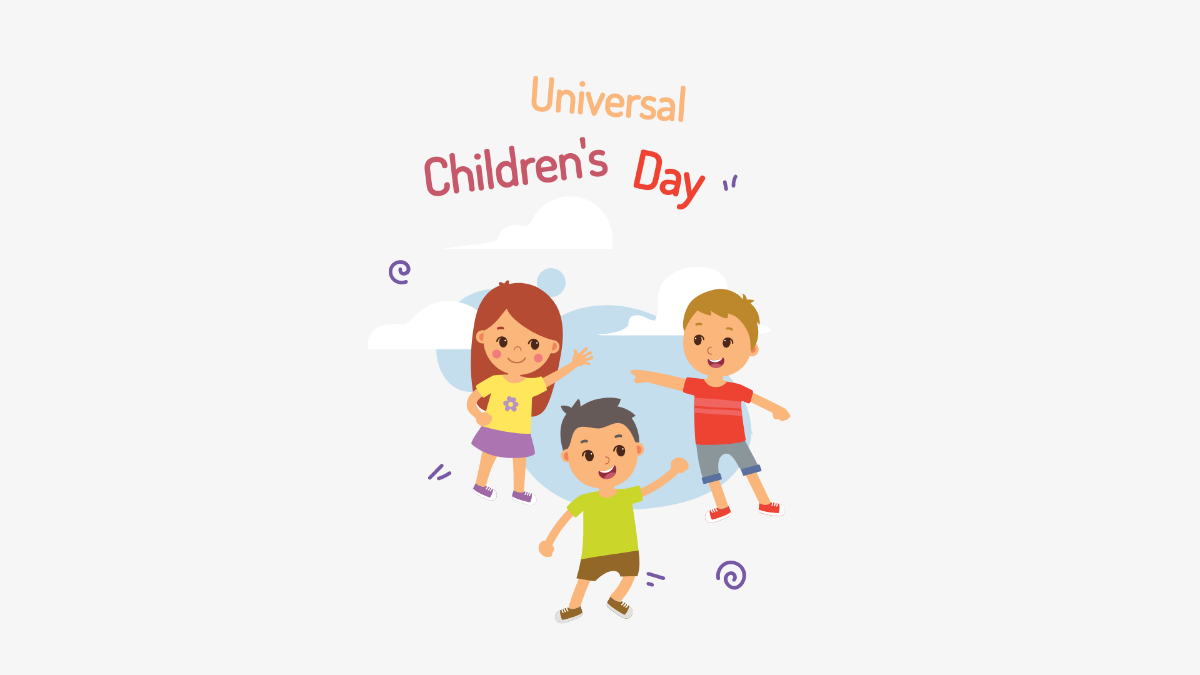 Free Universal Children’s Day Design Background Template