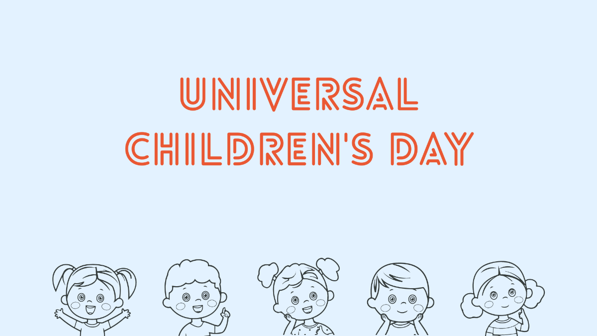 Free Universal Children’s Day Drawing Background Template