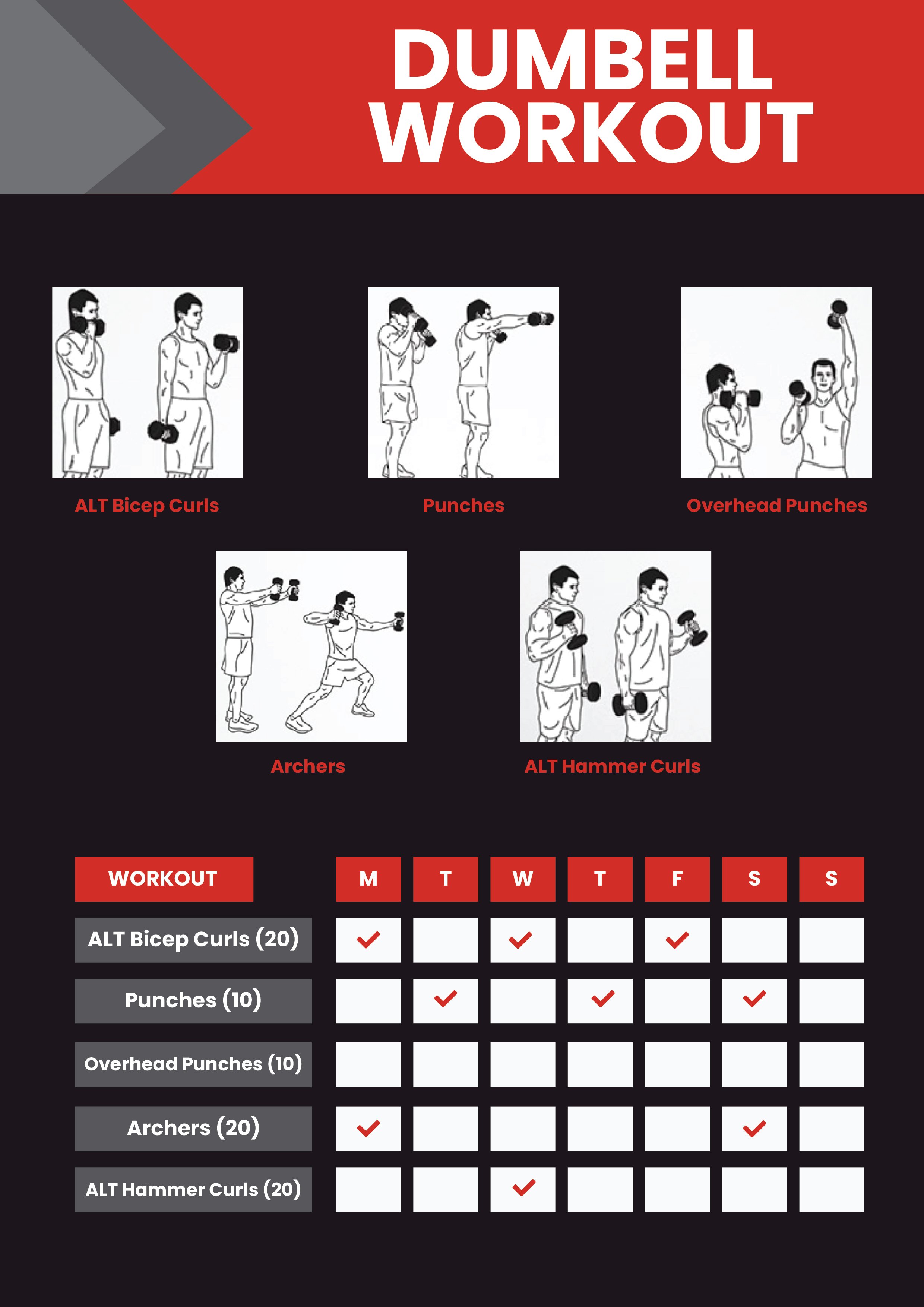 Dumbell Workout Chart In Ilrator