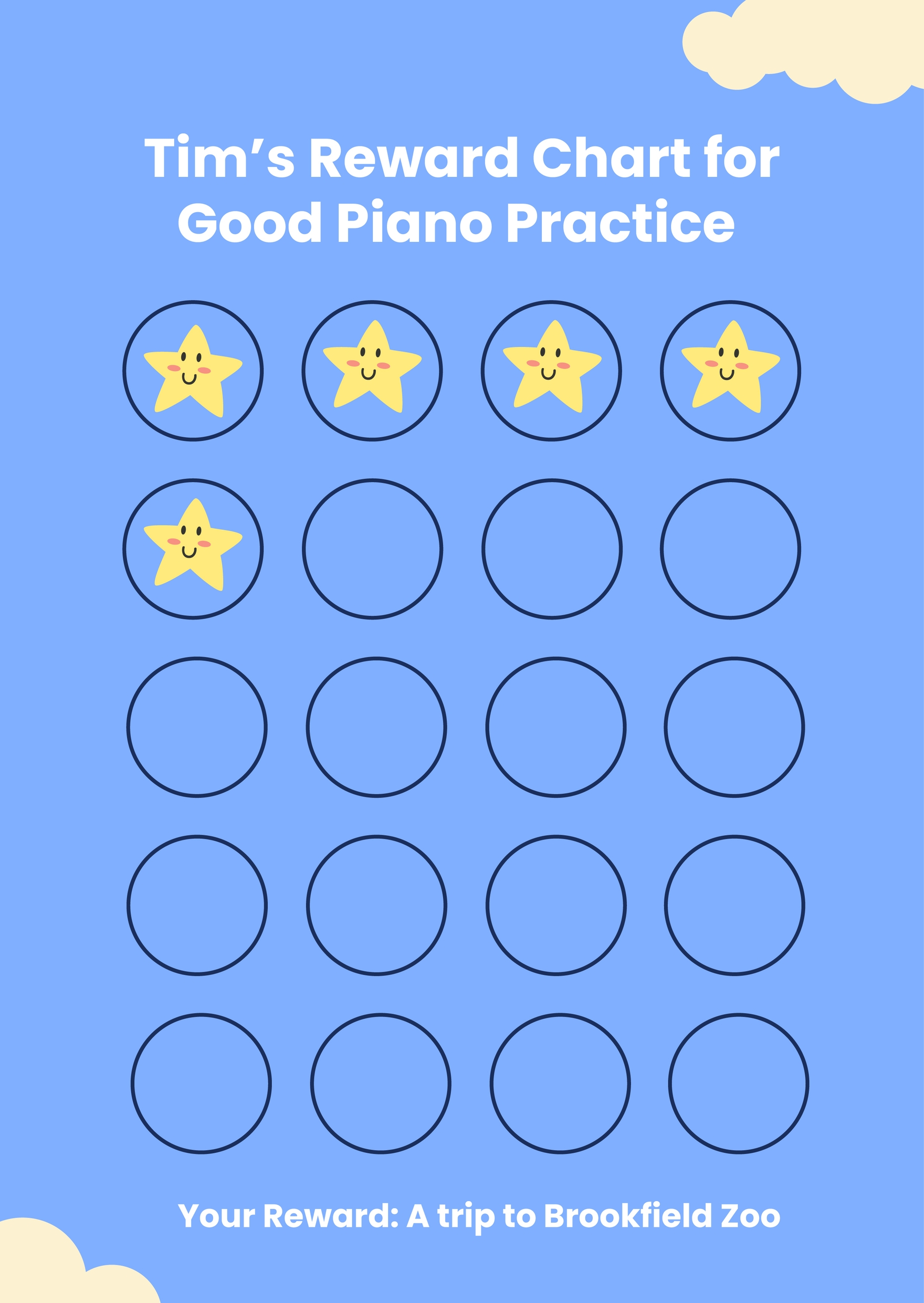 Boys Reward Sticker Chart in PDF, Illustrator