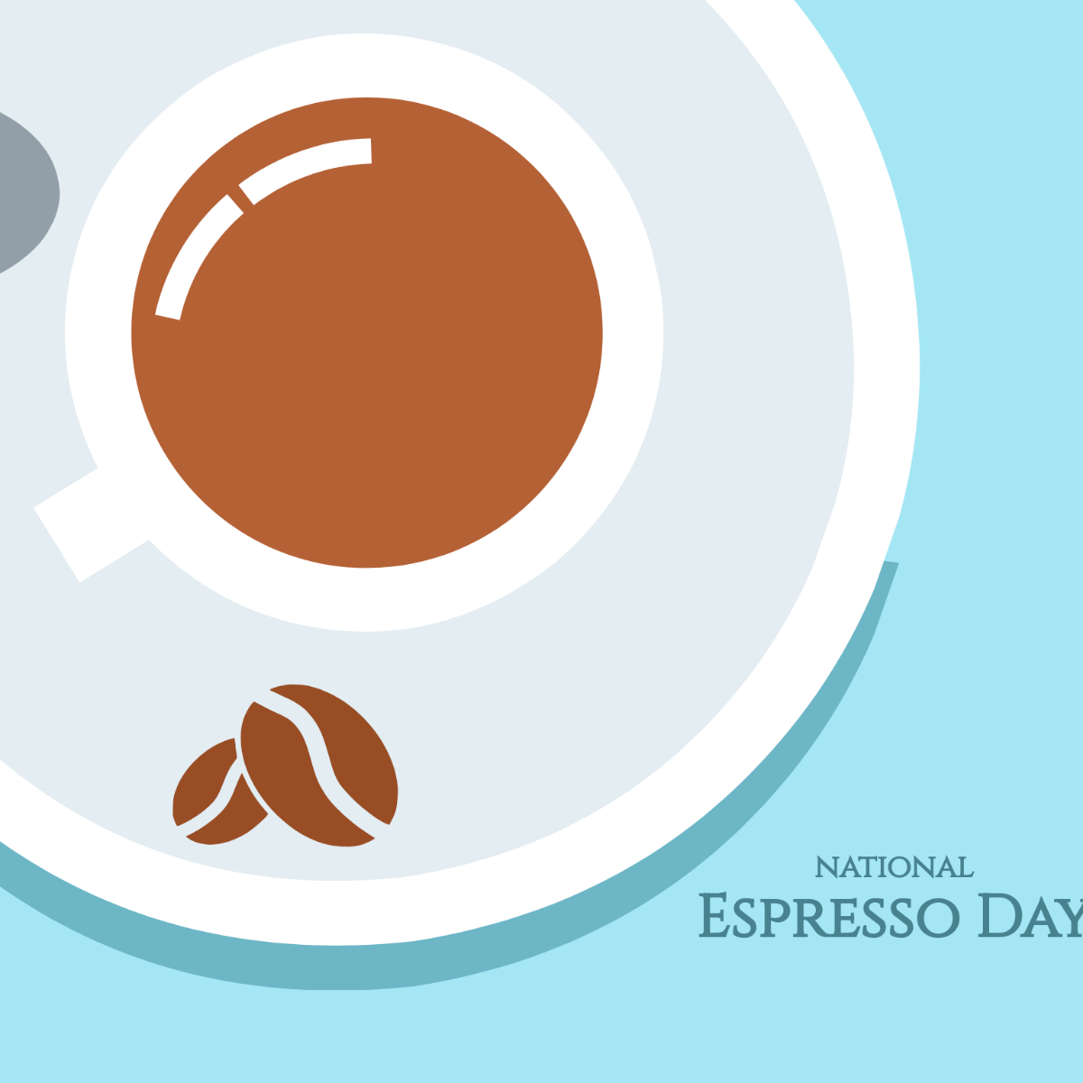 National Espresso Day Clipart Vector Template