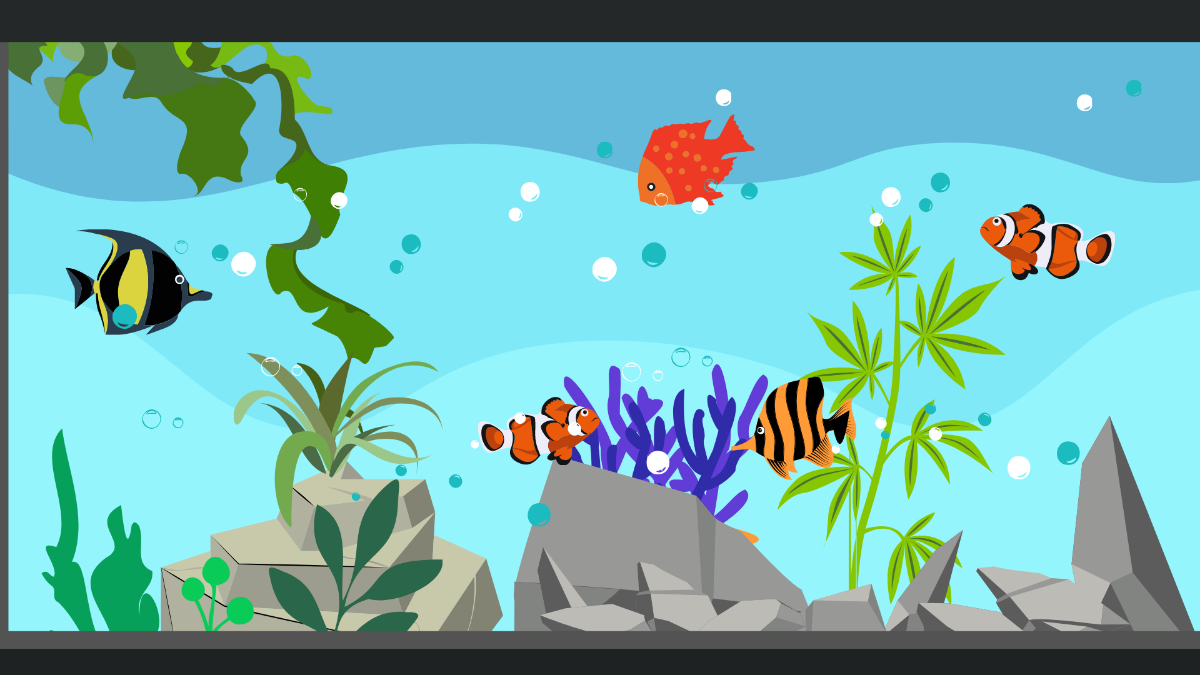 Free Internal Aquarium Background Template