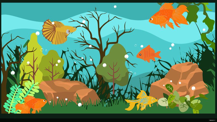 Natural Aquarium Background in Illustrator, EPS, SVG, JPG, PNG