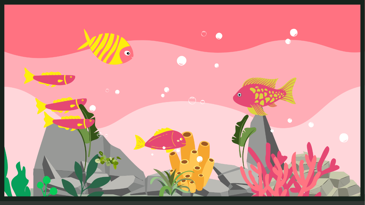 Pink Aquarium Background Template