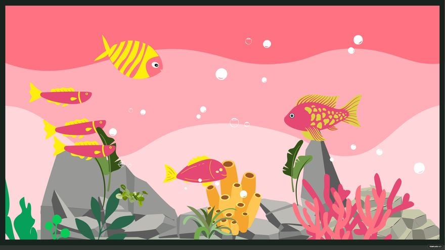 Free Pink Aquarium Background in Illustrator, EPS, SVG, JPG, PNG