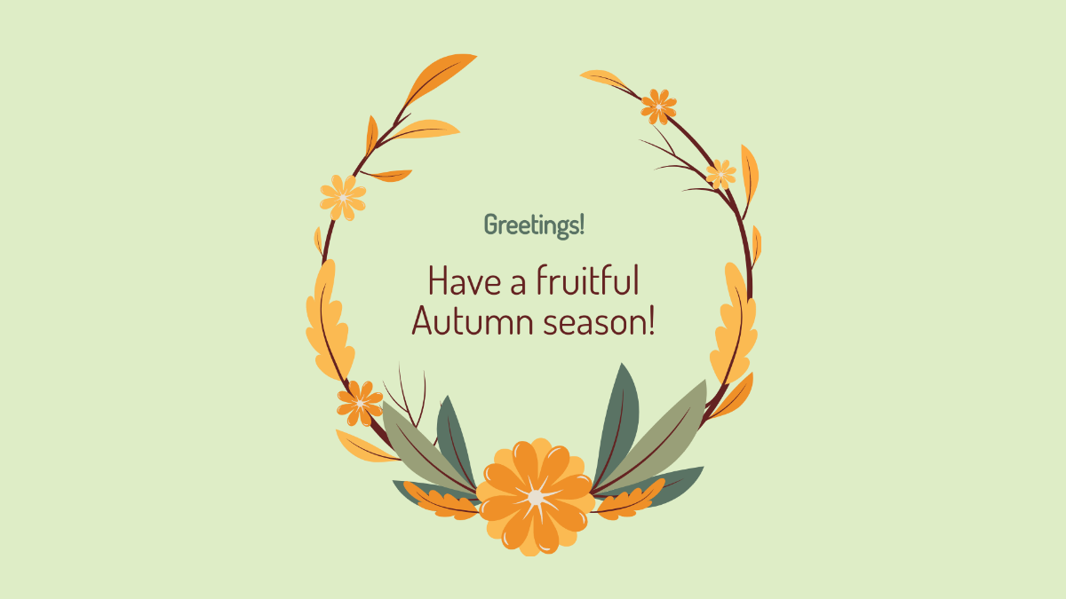 Autumn Greeting Card Background Template