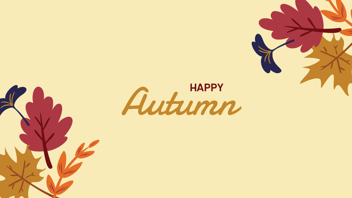 Happy Autumn Background Template