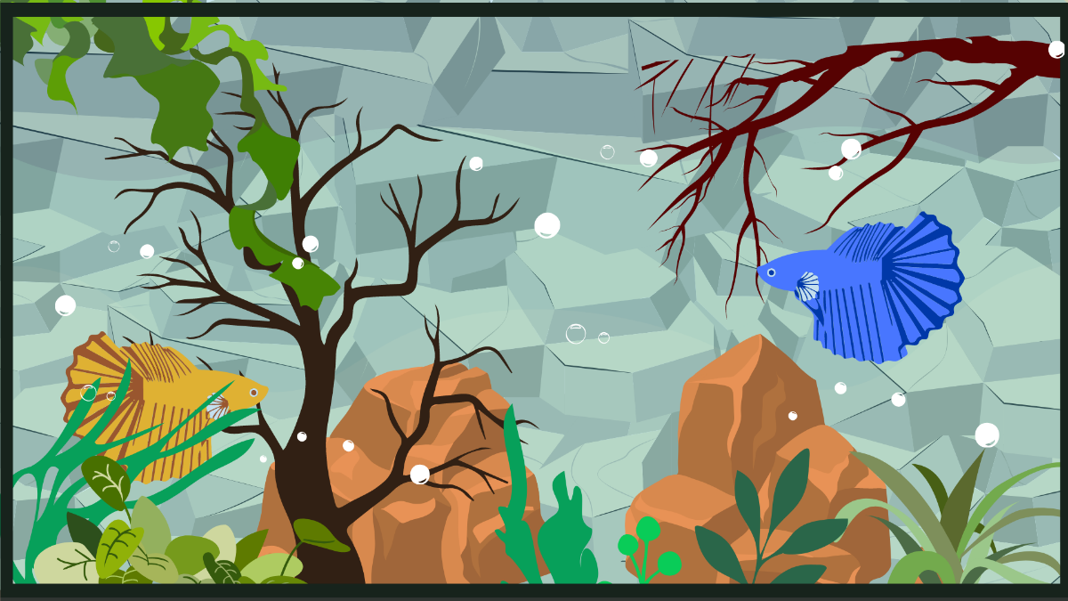 Free 3D Resin Aquarium Background Template