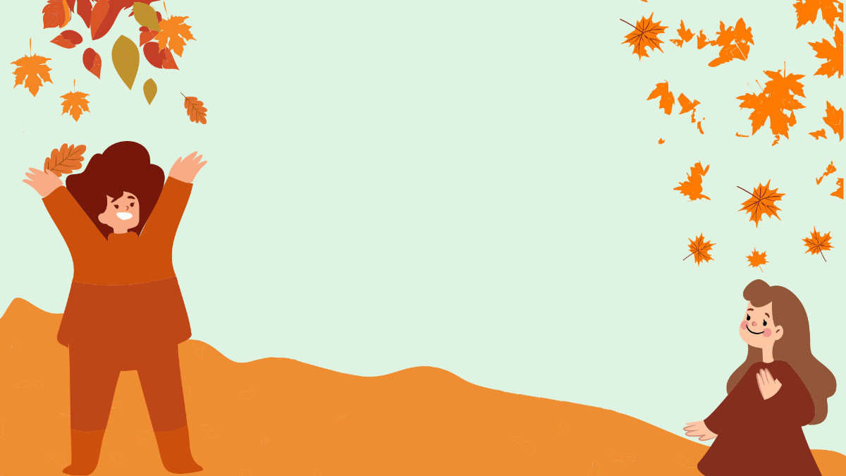 Autumn Cartoon Background Template