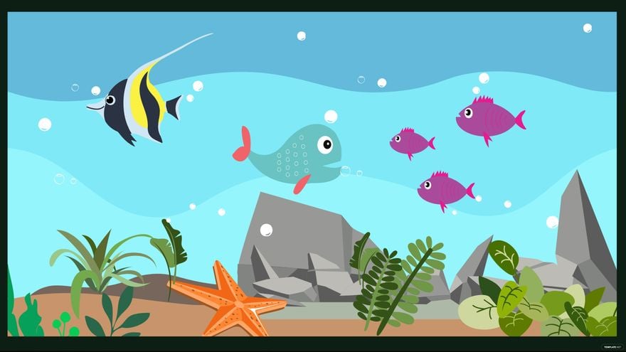 Free Animated Aquarium Background in Illustrator, EPS, SVG, JPG, PNG