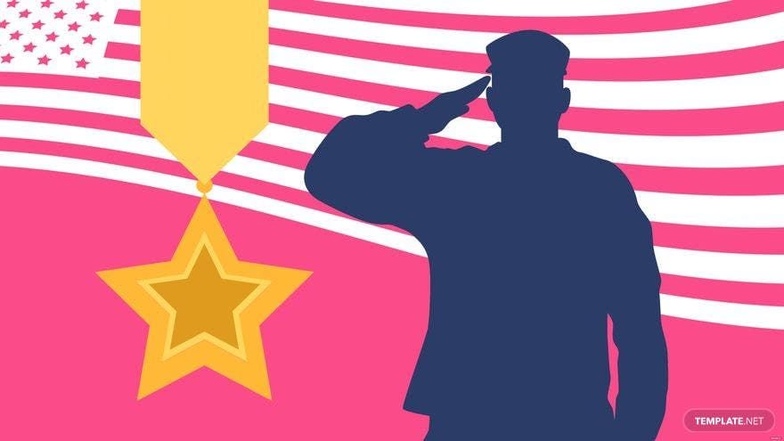 Veterans Day Pink Background