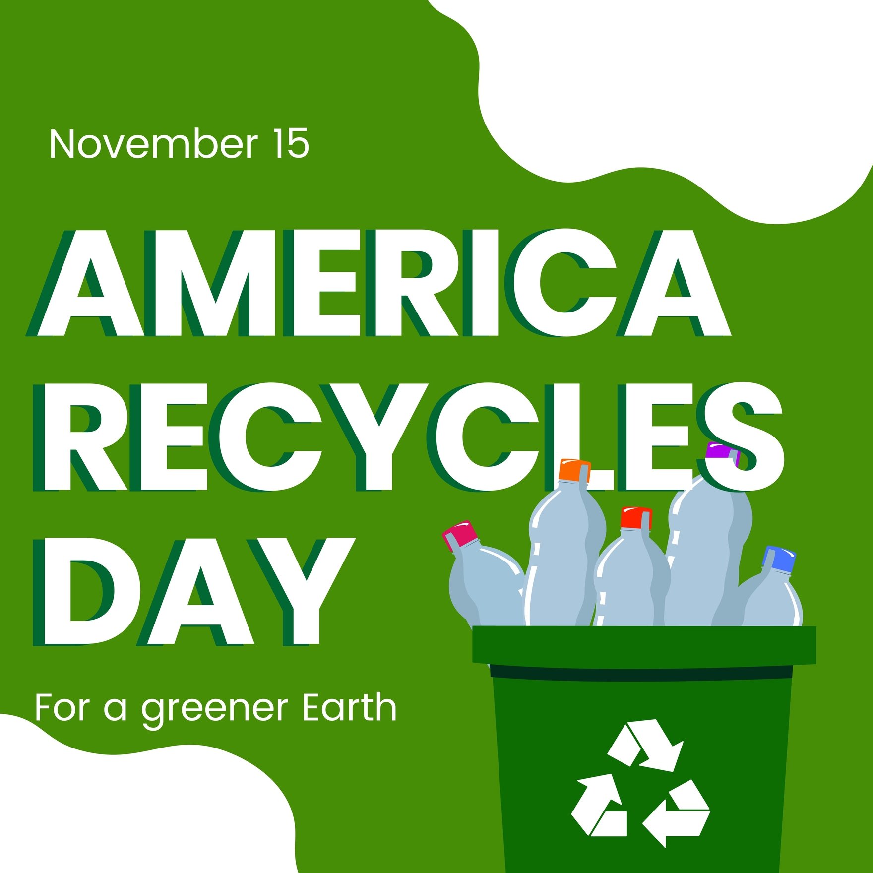 America Recycles Day WhatsApp Post in PSD, Illustrator, JPG, SVG, EPS
